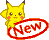 Pikachu holds a sign that says new